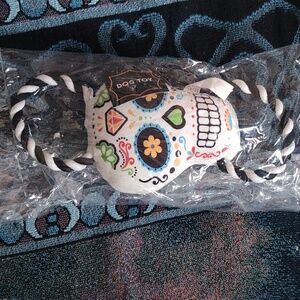 PETS: HALLOWEEN! Colorful Skull Dog Toy
